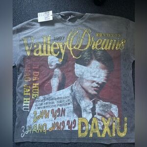 Vale Forever Valley Dreams Charcoal Grey Casino graphic Tee Large